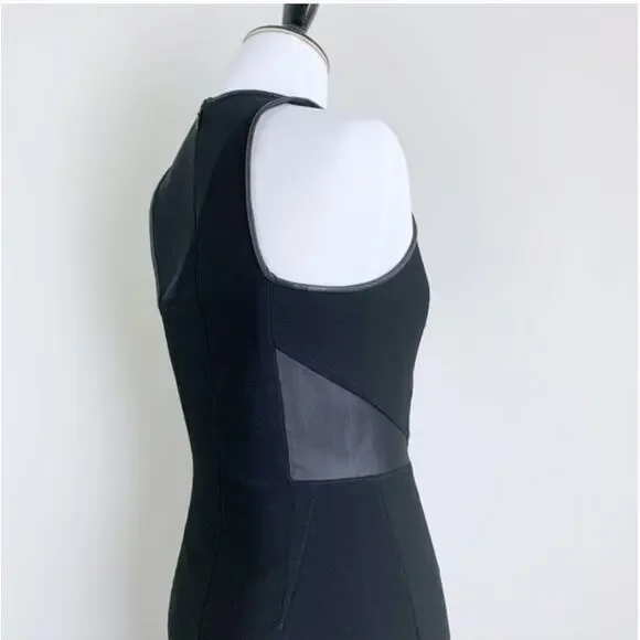 Yigal Azrouel Green & Black Mesh Bodycon Dress Sleeveless Women's Size 4 - Picture 8 of 12